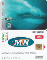 S. Africa - MTN - Whale Route - Whale's Head #1, R15, Solaic 03, 2000, 50.000ex, Used - Südafrika