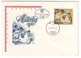 AUSTRIA FDC 1237,mothers Day 1967 - Día De La Madre