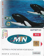 S. Africa - MTN - Whale Route - Orca Whales #5, R15, Solaic 03, 2000, 50.000ex, Used - Südafrika
