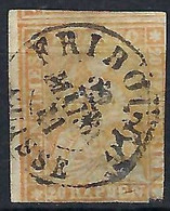 SUISSE 1861: Le  ZNr. 25G,  Obl. CAD Fribourg Du 22 MAI 61, Aminci - Gebraucht