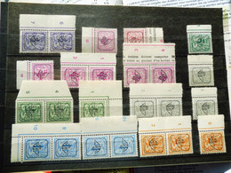 Belgique /belgie Préo Mnh Neuf ** Beau Lot Planché Lions ( 56 Timbres Au Total ) 0.25 Piece        A Saisir - Sonstige & Ohne Zuordnung