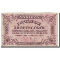 Billet, Hongrie, 100,000 (Egyszázezer) Adópengö, 1946, 1946-05-28, KM:144b - Hongrie