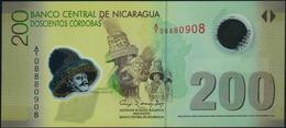♛ NICARAGUA - 200 Cordobas Res.12.09.2007 {Polymer} UNC P.205 A - Nicaragua