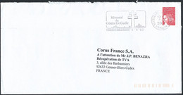 France - Timbre Adhésif YT A30a Seul Sur Lettre Oblitération Flamme SECAP - Covers & Documents