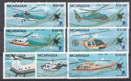 NICARAGUA 1988 Mi.nr: 2879-2885  Hubschrauber   Oblitérés - Used - Gebruikt - Nicaragua