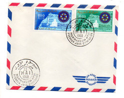 Maroc--1968 -- FDC--( 2 Valeurs)--cachet  MARRAKECH  Ppal-- - Morocco (1956-...)