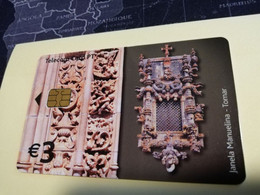 PORTUGAL   CHIPCARD  3 € CONVENTO DE CRISTO   Nice  Fine Used      **3685** - Portugal