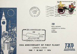 1974 Great Britain 25th Anniversary Of The 1st TAP Flight London - Lisbon - Sonstige & Ohne Zuordnung