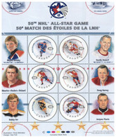 (V 17) Canada - 50 NHL All-Star Game - Presentation Booklet Mint Mini-sheet - Ice Hockey - Hockey Sur Glace (6 Stamps) - Full Sheets & Multiples