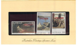 (V 17) Australian Painting - Specimen Set Of 4 High Values Stamps ($ 18 Value) - Presentation Packs