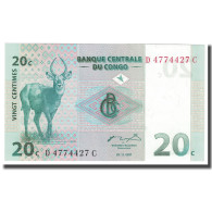 Billet, Congo Democratic Republic, 20 Centimes, 1997, 1997-11-01, KM:83a, NEUF - Democratic Republic Of The Congo & Zaire