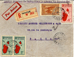 1939- Enveloppe Par Avion De Tamatave Pour Paris - Affr. à 8,50 F - Briefe U. Dokumente