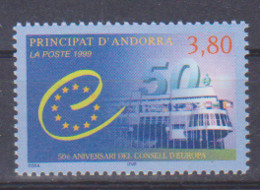 Timbre D'Andorre Fran4aise De 1999 Cinquantenaire Du Conseil De L' Europe 1 TP  MNH ** - Otros & Sin Clasificación