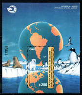 CHILI. BF 34 De 1989. Protection De La Nature Des Pôles/Ours Polaire. - Schützen Wir Die Polarregionen Und Gletscher