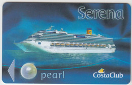 ITALY Cabin Keycard - COSTA SERENA  Pearl (Blue) ,Used - Cartes D'hotel