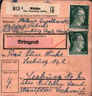 ! 1943 Waldau über Naumburg Nach Seeburg, Paketkarte, Deutsches Reich, 3. Reich - Brieven En Documenten