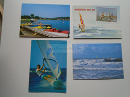 D175668  Sailing Surf Surfing Surfers  -Waylwer Boardsailing -  Noordwijk Aan Zee -Gronau Driland See Lot Of 4 Postcards - Voile