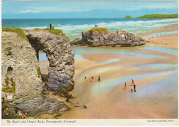 The Beach And Chapel Rocks, Perranporth, Cornwall  - (John Hinde Original) - Newquay