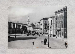 Cartolina Illustrata Cerignola - Corso Garibaldi E Palazzo Manfredi, Viaggiata Per Imola 1955 - Cerignola