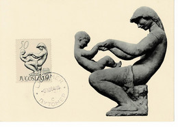 CARTE MAXIMUM YOUGOSLAVIE SCULPTURE 1964 FRANO KRSINIC - Tarjetas – Máxima