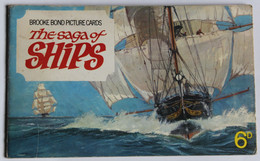 Album The Saga Of Ships Brooke Bond 50 Picture Cards Voiliers Paquebot Navire De Guerre ... - Sammelbilderalben & Katalogue