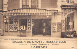 65-LOURDES-MAGASIN DE L'HÔTEL MASSABIELLE - AVENUE PAYRAMALE - Lourdes