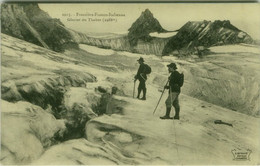 CPA FRANCE - FRONTIERE FRANCO ITALIENNE - GLACIER DU THABOR - EDIT REYNAUD - CLIMBERS / GRIMPEUSES - 1910s (BG10269) - Escalada