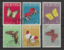 Albanien 1963 Schmetterlinge Mi.Nr. 773/78 Kpl. Satz Gestempelt - Albanie