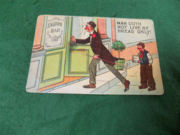 VINTAGE TOPICS NOVELTY: Man Doth Not Live By Bread Only Art Pub Bar - Altri