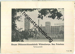Wittenberge - Werbekarte Singer Nähmaschinefabrik - 12,5 X 9 Cm - Rückseitig Bedruckt - Wittenberge