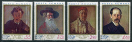 ROMANIA 1972 Portait Paintings Used.  Michel 3044-47 - Gebruikt