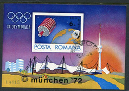 ROMANIA 1972 Olympic Games, Munich Imperforate Used.  Michel Block 98 - Used Stamps