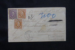INDES NÉERLANDAISES - Enveloppe En Recommandé De Medan Pour Amsterdam Via Brindisi En 1886  - L 76117 - India Holandeses