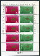 ROMANIA 1972 INTEREUROPA  Sheetlet Used.  Michel 3020-21 Kb - Blocks & Kleinbögen