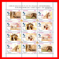 MINI PLIEGO ESPAÑA AÑO 2000 - NUEVO-.  ( EXPOSICIÓN MUNDIAL DE FILATELIA ESPAÑA 2000 ) CABALLOS CARTUJANOS - Commemorative Panes