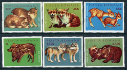 ROMANIA 1972 Young Wild Animals MNH / **  Michel 3005-10 - Unused Stamps