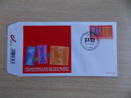 First Day Cover 2011 België  Vrijmaking Van De Postmarkt / Liberation Du Marché Postal  FDC P 1704 - 2011-2014