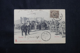 CHINE - Affranchissement Dragon Sur Carte Postale De Tien Tsin En 1908 Pour Un Soldat Français à Shan Haï Kouan- L 76142 - Briefe U. Dokumente