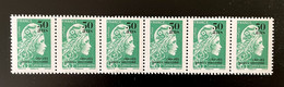 France 2020 Marianne L'Engagée Bande De 6 Lettre Verte 20g Surchargée 50 Ans Gravés Dans L'Histoire Imprimerie - Unused Stamps