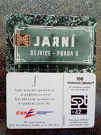 TCHECOSLOVAQUIE JARNI PRAHA CSA CZECHOSLOVAK AIRLINES 100U UT - Czechoslovakia