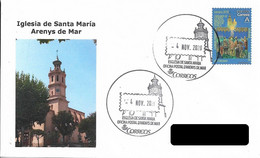 SPAIN. POSTMARK. SANTA MARIA CHURCH. ARENYS DE MAR. 2020 - Sonstige & Ohne Zuordnung