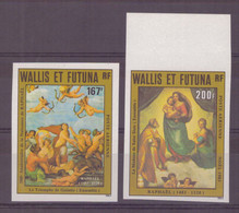 Wallis Et Futuna Non Dentelé N° PA129 Et 131 Neuf Cote 30€ Luxe ** 500e Anniversaire Naissance De Raphael - Imperforates, Proofs & Errors