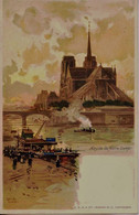 11922  - Paris  - Illustrateur   LOIR  LUIGI :   ABSIDE DE NOTRE DAME    Lithographie      Dos Non Divisé, D'avant 1904 - Loir