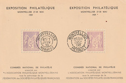 Bloc Feuillet Au Type Sage De L'exposition Philatelique Du 27 Au 30 Mai 1939 - Briefmarkenmessen