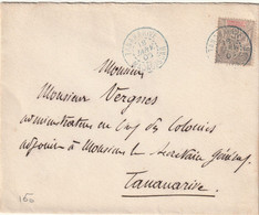 Madagascar -  Tananarive - Lettre Au Type Groupe 15cts Pour La Ville 18 Janvier 1903 - Storia Postale