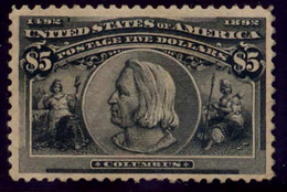 5 $ Columbus  Fresh, But Regummed   Yv.96 (*) A Little Little Stain Spot (for The Maniac) - Other & Unclassified