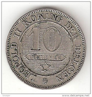 Belguim 10 Centimes 1894 French   Vf+ - 10 Cent