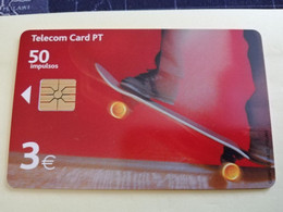 PORTUGAL   CHIPCARD  50 Units    SKATE BOARD      Nice  Fine Used      **3719** - Portugal