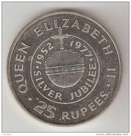 *seychelles 25  Rupees 1977  Km 38a Silver   Proof !! - Seychellen