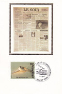 B01-205 BELG 1987 2271 FDC Soie Son Stamp Bruxelles 9300 Aalst Le Soir  3.5€ - 1961-1970